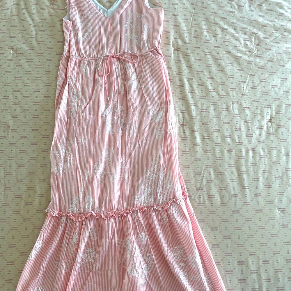 Joe Fresh Pink Stripe Maxi Dress